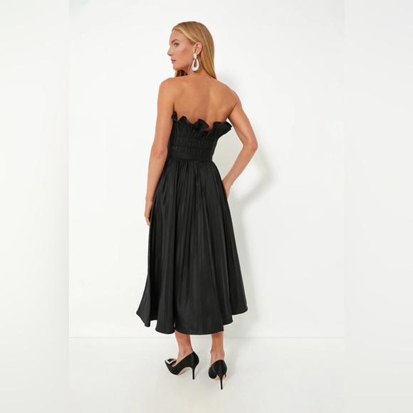 NWT Tuckernuck Moon River Black Pleated Maxi Dress - Picture 4 of 11